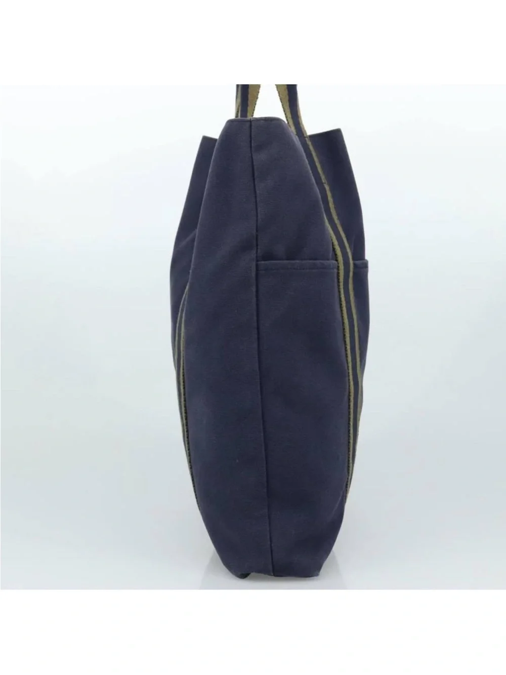 HERMES Fourre Tout cabas Tote Bag Canvas Navy